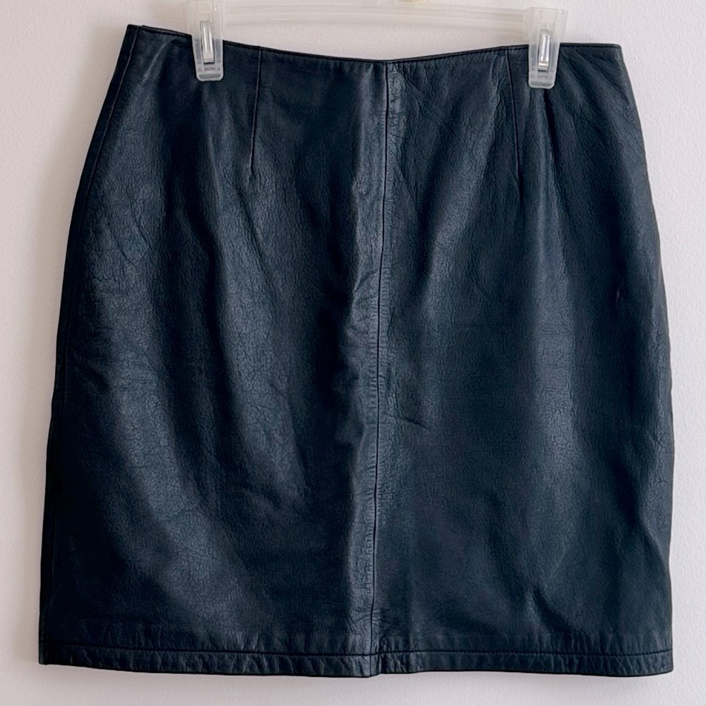 Maima Black Leather Skirt